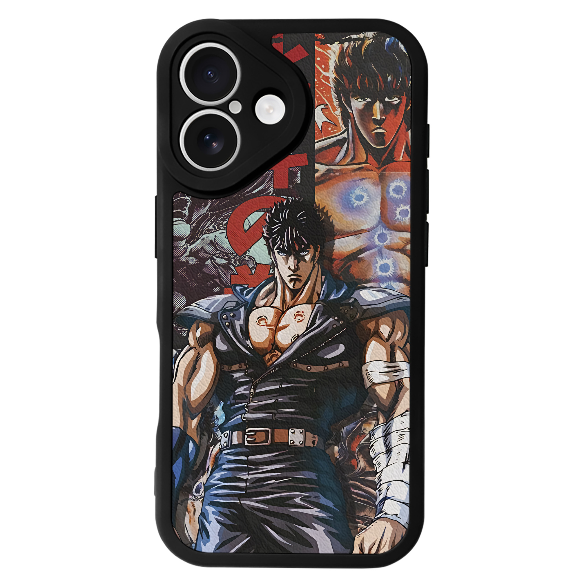 （画像用） 北斗の拳 Fist of the North Star 【iPhone 16シリーズ対応】シリコンスマホケース（レザー調） 材質：シリコン